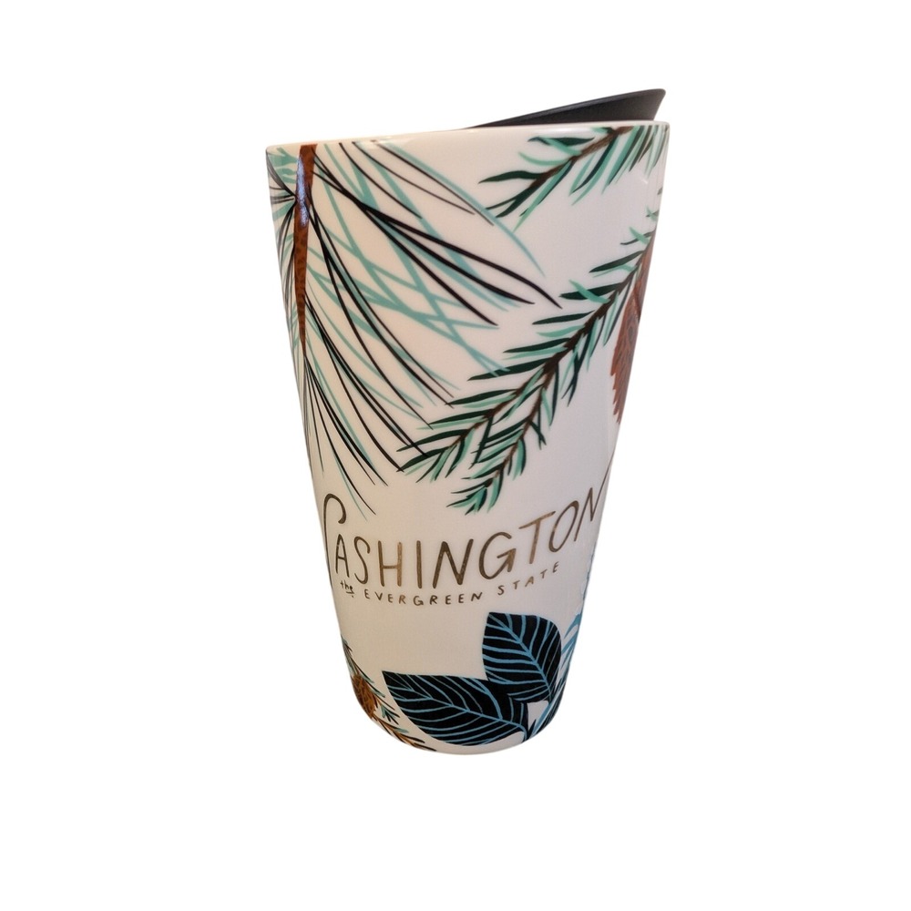 Starbucks Washington The Evergreen State Ceramic Travel Tumbler Mug 12oz BUA20
